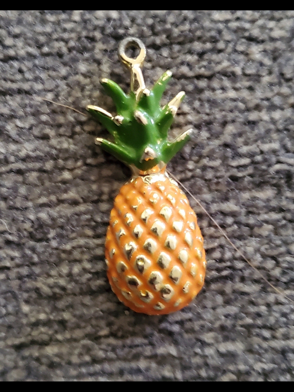 Pineapple Pendant Charm in Green and Orange